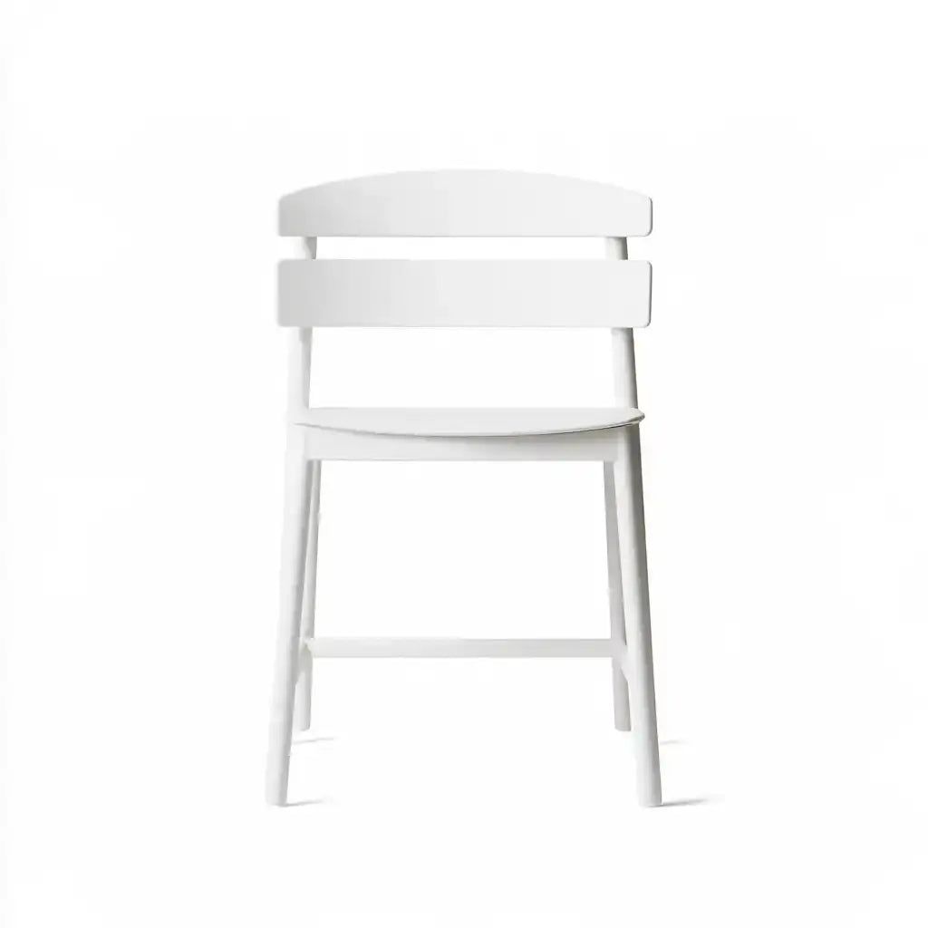 Silla con respaldo de bandas horizontales - blanco