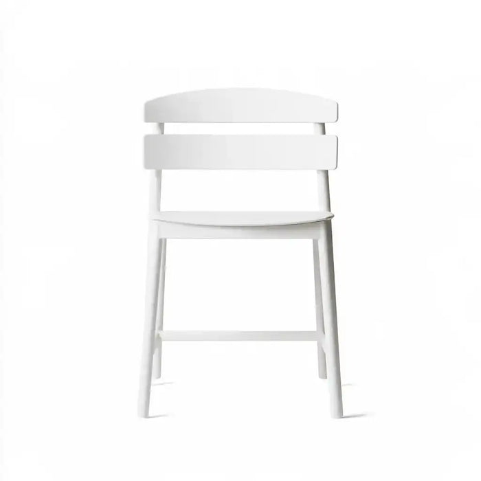 Silla con respaldo de bandas horizontales - blanco